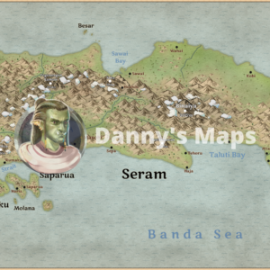 Map of Seram, South Maluku